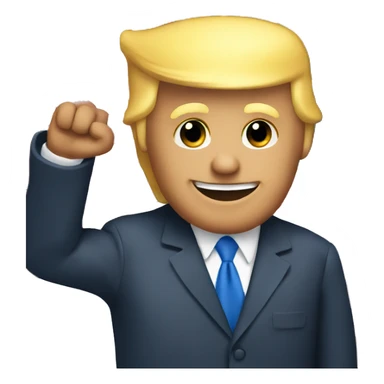 Trump waving American flag  sticker