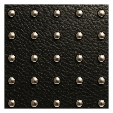 Make a close-up of the Alaïa Teckel bag's studded leather texture look more photorealistic with realistic materials and lighting. Preserve transparency if present. sticker
