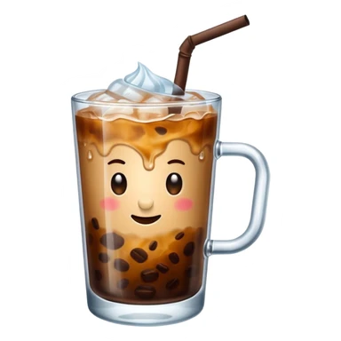 Winter iced coffee with no face  sticker