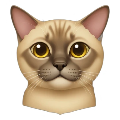 Burmese cat sticker