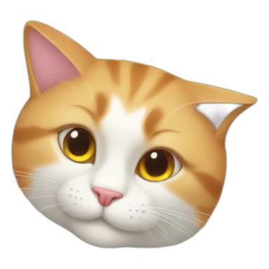 Cat sunbathing sticker