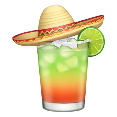 Margarita with sombrero  sticker