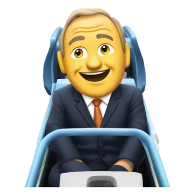 Liberal Democrat leader Sir Ed Davey MP on a rollercoaster sticker