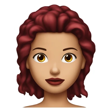 adriana lima in 90s dark red hair  sticker