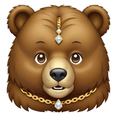 bear with diamond chainz sticker