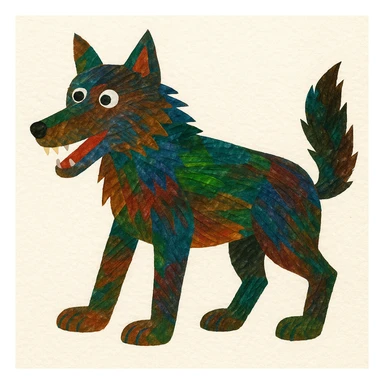 Eric carle wolf sticker