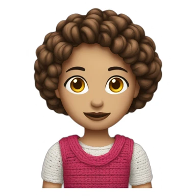 Fille-faisant-du-crochet sticker