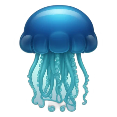 Meduse bleu sticker