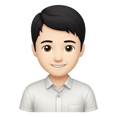 Tyler Jacob White Shirt Black Hair Kid sticker