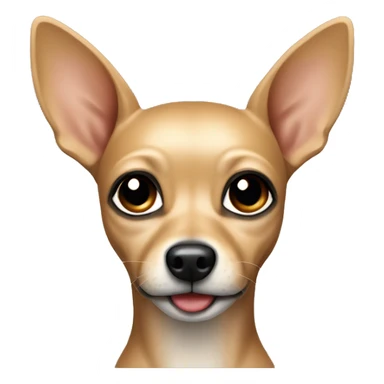 Sand-colored toy terrier with black eyes sticker