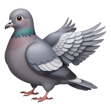 a pigeon bird, gray dove sticker