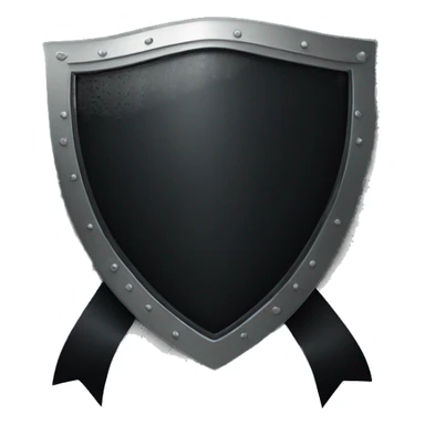 black shield and horizontal ribbon sticker