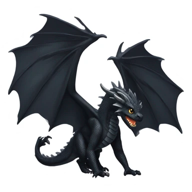 Black dragon sticker