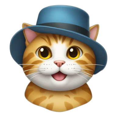 CAT WITH A HAT AND A MAGNIFIYING GLASS sticker
