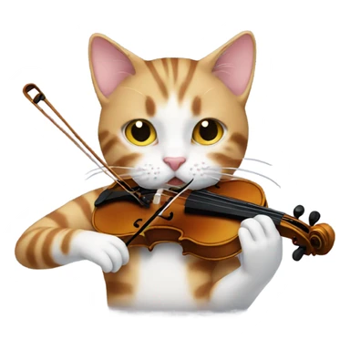 Cat violin  sticker