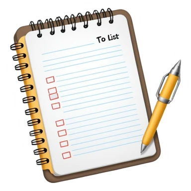 notebook with to do list sticker