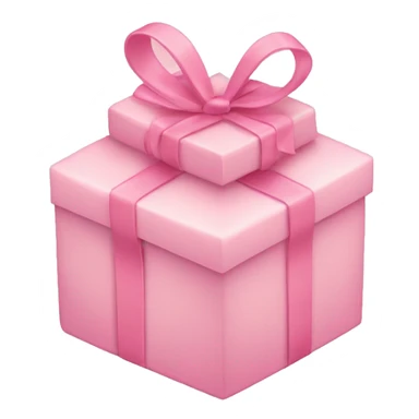 heart shaped light pink gift box sticker