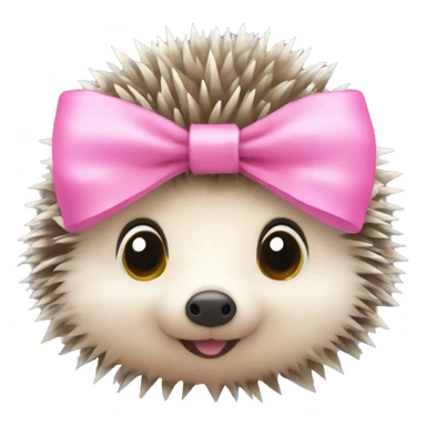 tiny hedgehog with a pink bow sticker