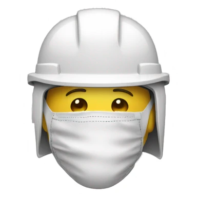 white-helmeted worker crying sticker