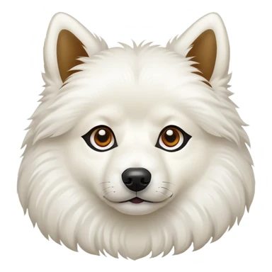  white Chinese native dog sticker
