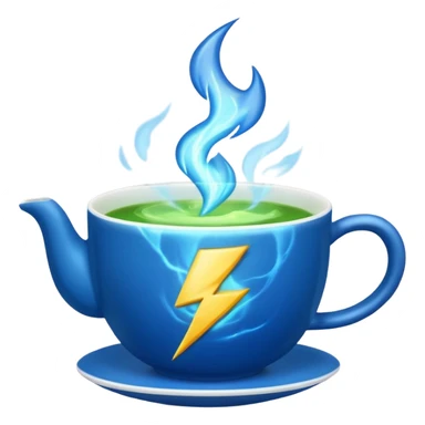 Energy tea, lightning sticker
