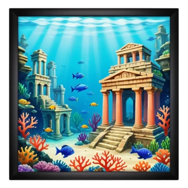 The Lost Island of Atlantis sticker