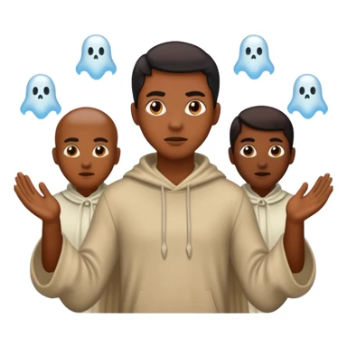 4 ghosts hunting a black person sticker