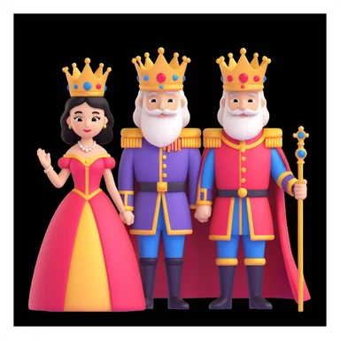 disney king and queen posing sticker