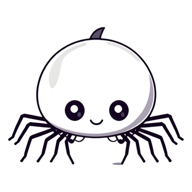 adorable cartoon spider with big eyes sticker