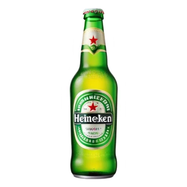 Cinematic Realistic Heineken Pop Culture Emoji, showcasing an iconic beer moment rendered with crisp textures and vibrant, energetic lighting. sticker