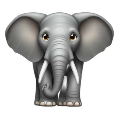 elephant with big ears sticker