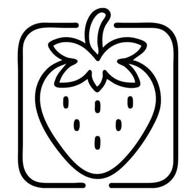 strawberry neon sign outline sticker
