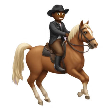 Cat riding a horse sticker