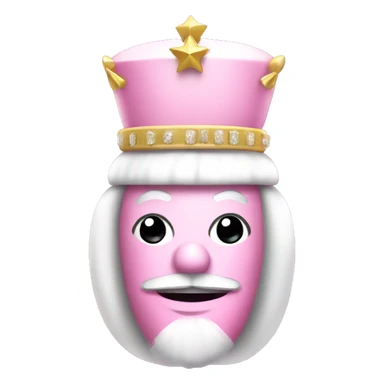 pink and white nutcracker with sparkles sticker