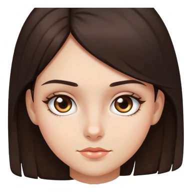 Side eye girl with dark brown hair and hazel eyes sticker
