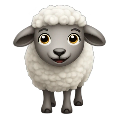 a sheep saying hi sticker