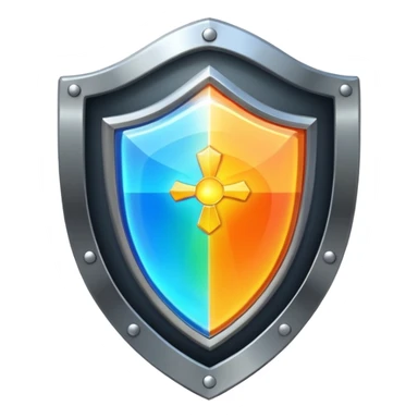 shield with a luminous aura sticker