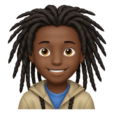 boy with dreadlocks and black skin sticker
