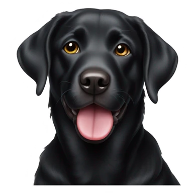 Black lab with tongue out sticker