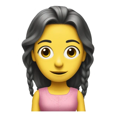 A little minion with a pink dress sticker