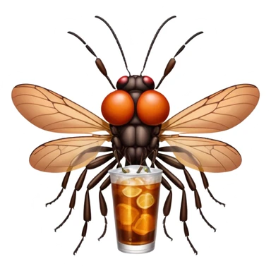 insect drinkig soda sticker