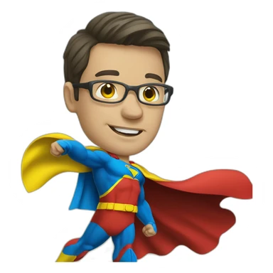 Super man Zelenski with Ukrainian flag sticker