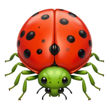 lime cute lady bug sticker