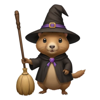 capypara in role witch sticker