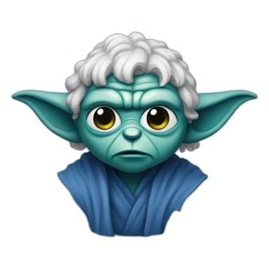 Blue yoda sticker