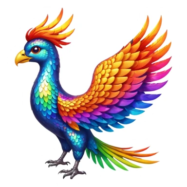 Rainbow phoenix sticker