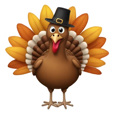Happy Thanksgiving with a turkey sticker