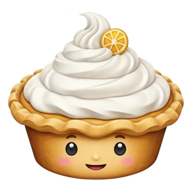 cute pie emoji no face with whipped cream  sticker
