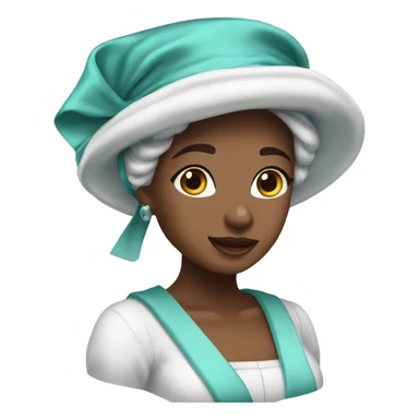 Teal bonnet ￼ sticker