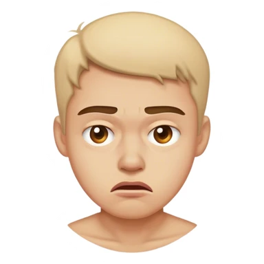 Super disgusted face  sticker